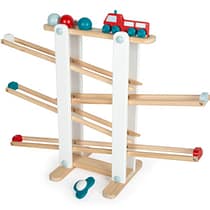 Kuglebane med bolde, bil, spinner