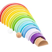 Træ Byggeklodser XL – Regnbue